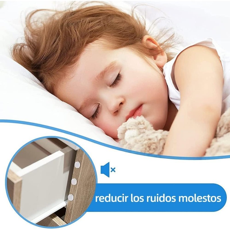 Vmingo Tope Goma Protector Adhesiva Silicona Antigolpe Transparente Parachoque Redondo
