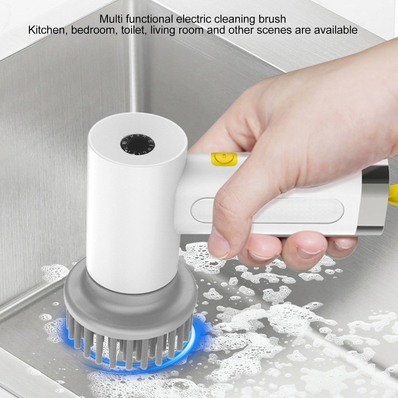 Electronic Cleaning Scrubber Rechargeable Cordless Multi Functional Electronic Handheld Cleaning