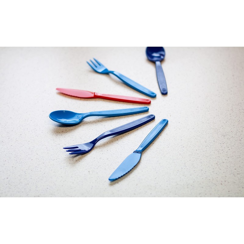 Harfield Pack of 10 Multicoloured Small Children's Forks Virtually Unbreakable
