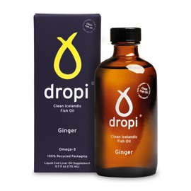 Dropi Pure Icelandic Extra Virgin Cod Liver Oil 170ml (Ginger)