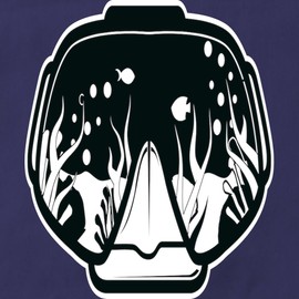 CafePress Underwater Mask Diver Diving Equipmen Apron (Dark) Kitchen Apron with Pockets, Grilling Apron, Baking Apron