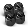 4PCS Black Aluminum Tire Valve Caps for BYD – Universal