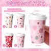 120 Pack Christmas Disposable Cups with Lid 12oz Hot Drink,