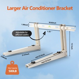 WeCooper Heavy Duty Mini Split Wall Mounting Bracket,Outdoor Air Conditioner Mount Condenser Bracket for 9000-36000BTU Universal Ductless Heat Pump,Compressors & HVAC Systems