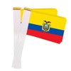 25 Packs Small Ecuador Flags on Handheld Stick，Miniature Ecuadorian Flag