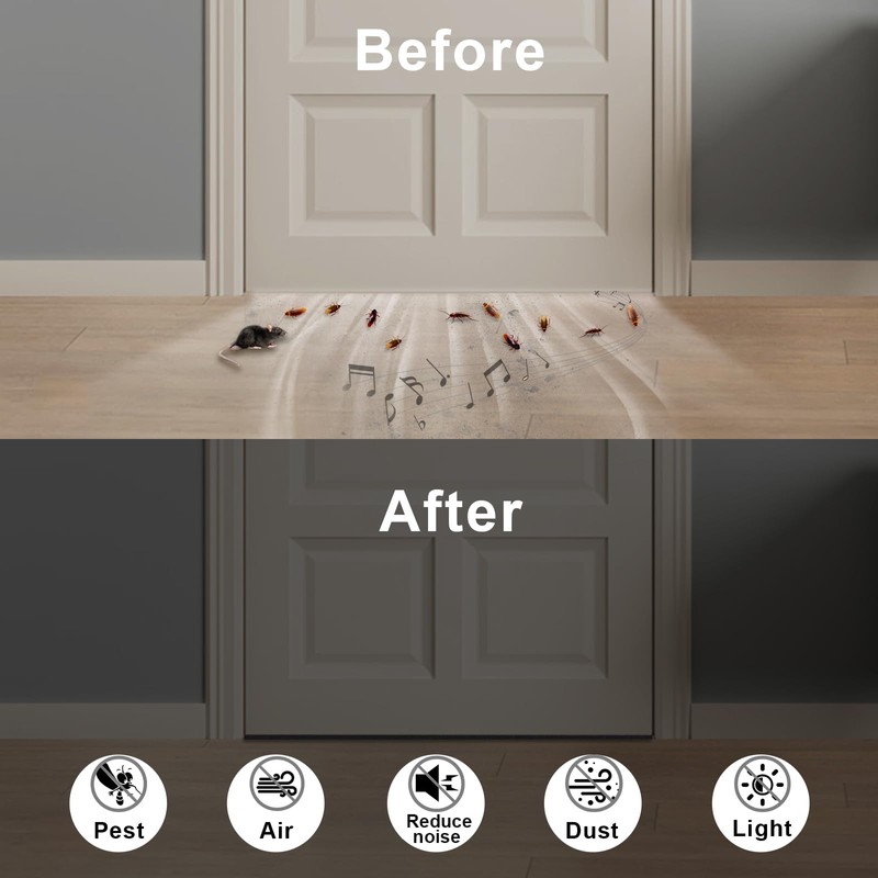 Trisiki Weather Stripping Door Seal Strip, Strong Adhesive, Lightproof, Noise-Reduction,