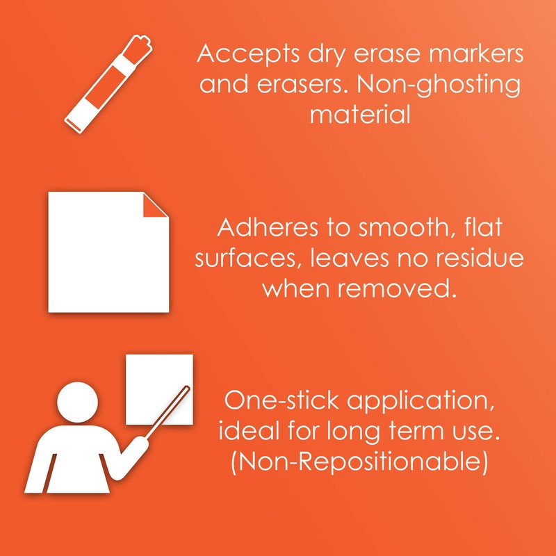 Geyer Instructional Products 503009 Dry Erase Peel and Stick Graph,