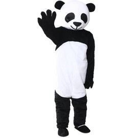 ToRhine Panda Mascot Costume for Adult Themed Activities Party Dress Up Birthday Cosplay Suit Headgear Mould and Costume Set (Panda, L(Fits Height: 5’9’’- 6’2’’))