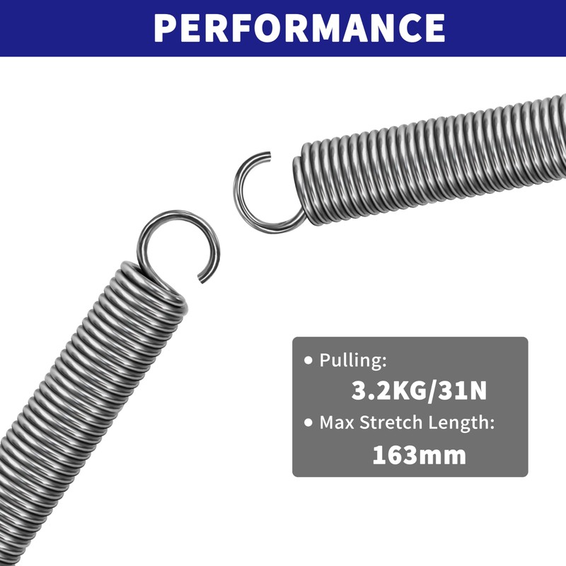 GUNGY Tension Springs with Hooks Stainless Steel Tension Spring 100