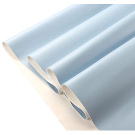 Picheng Vinyl Faux Leather Sheets:Light Blue Smooth Faux Leather Fabric Waterproof 54" x 36" Vinyl Upholstery Leather Soft Synthetic for Upholstery Car, Bags,DIY Crafts (Light Blue)