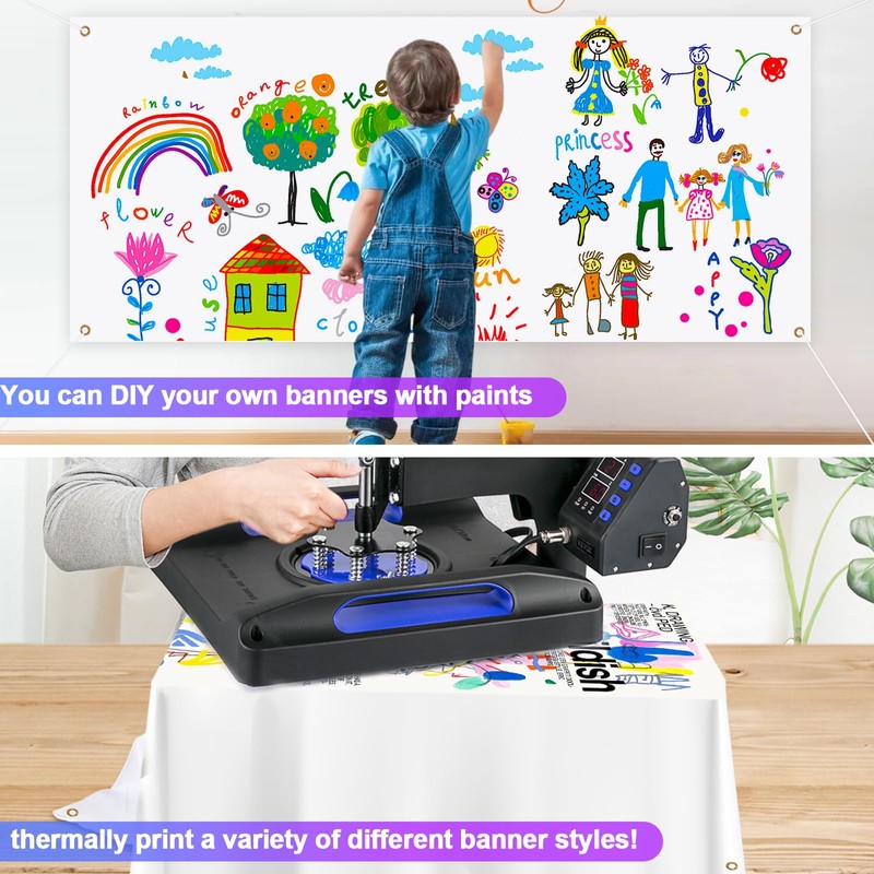 300 x 100 cm Blank Banner with String without Sticker