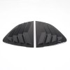 car-attention Carbon Look Rear Side Window Louver Shutter Cover Trim