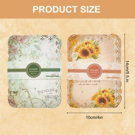 NICENEEDED 60 Sheets Lace Edged Scrapbook Stationery Paper, Vintage Flower Pattern Scrapbook Papers for Journaling Writing Scrapbooking Embellishments, Aesthetic Room Decor Junk Journal Supplies