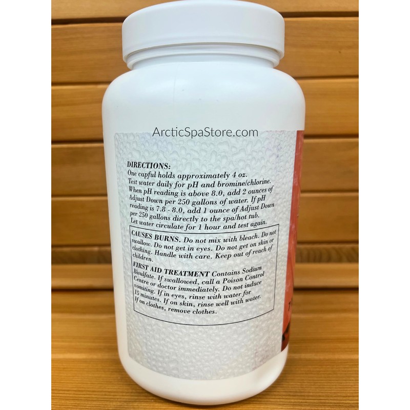 Arctic Pure Adjust Down 7 lbs, Arctic Spas Lowers pH