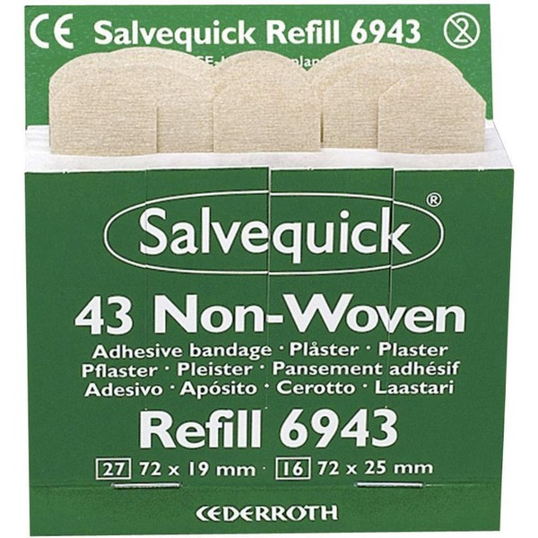 Salvequick Passende Refills für den Spender, 43 x Vlies 1.9