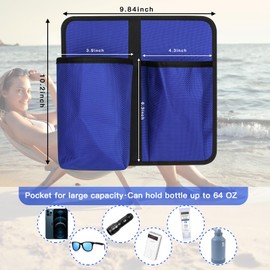 Xxerciz Camp Chair Cup Holder Phone Holder, Universal Water Bottle Holder Nylon Chair Armrest Drink Holder for Patio Recliner Chair, Beach Chair, Folding Camping Chair