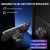 Portable Magnetic Wireless SpeakerG200 with RGB Light, Premium SoundQuality,Phone Stand