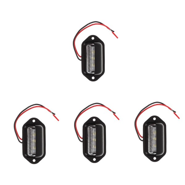 SUPVOX 4pcs 12v Led License Plate Light Tail Light for