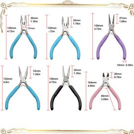 Armastuse 6 pcs Jewelry Making Pliers Tools with Needle Nose Pliers/Chain Nose Pliers, Round Nose Pliers and Wire Cutter for Jewelry Repair, Wire Wrapping, Crafts and Jewelry Making Suppli