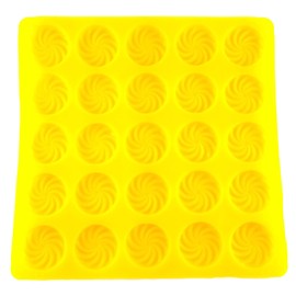 Flexible Molds - Swirl (25 cavity) - Cream Cheese Mint Molds - Candy Melts - Fondant - Caramels - Soft Candy Molds