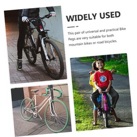 Kisangel 2 Pairs Slip Electric Bike Pedals Durable Folding Design for Rear Seats Sturdy Mountain Bike Accessory Practical and Wear Resistant