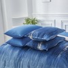 Dinjoy Ombre Blue Comforter Set Full Size Reversible Gradient Blue