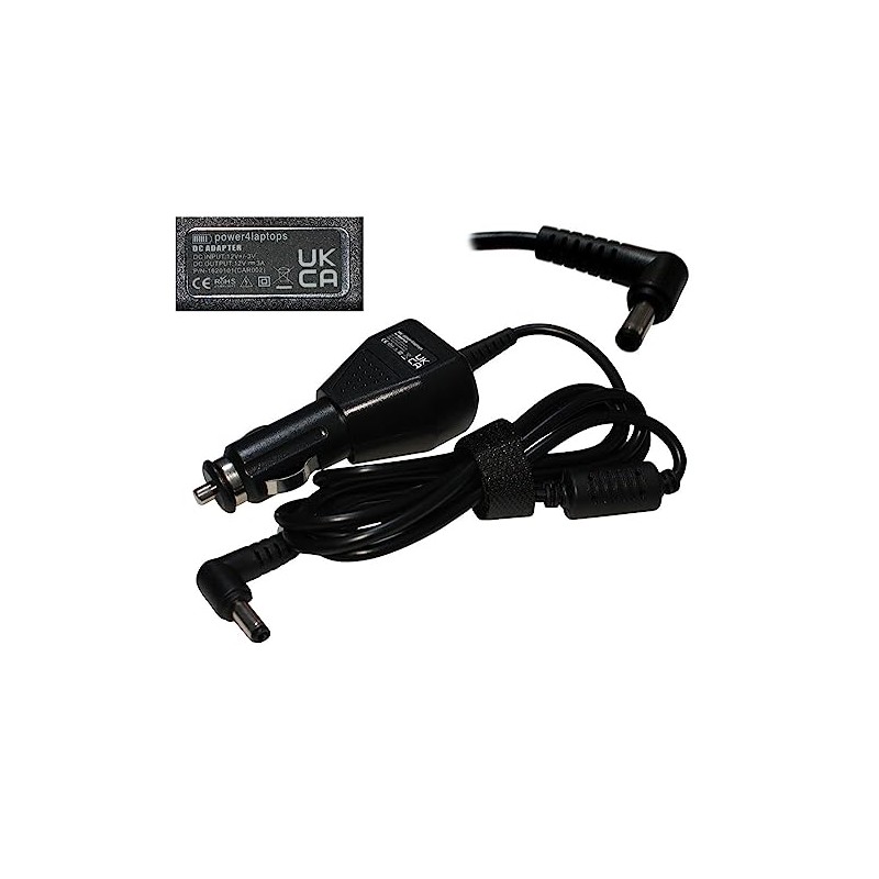Power4Laptops Tablet Laptop Car Charger Compatible with XP-Pen Artist Display