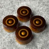 FLEOR 4pcs Amber Guitar Knobs Top Hat Volume Tone Speed
