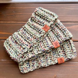 Duct Tape and Denim Handmade Soft Sage Green Chunky Headband or Ear Warmers for Women