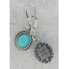 Sterling Silver oval turquoise Earrings