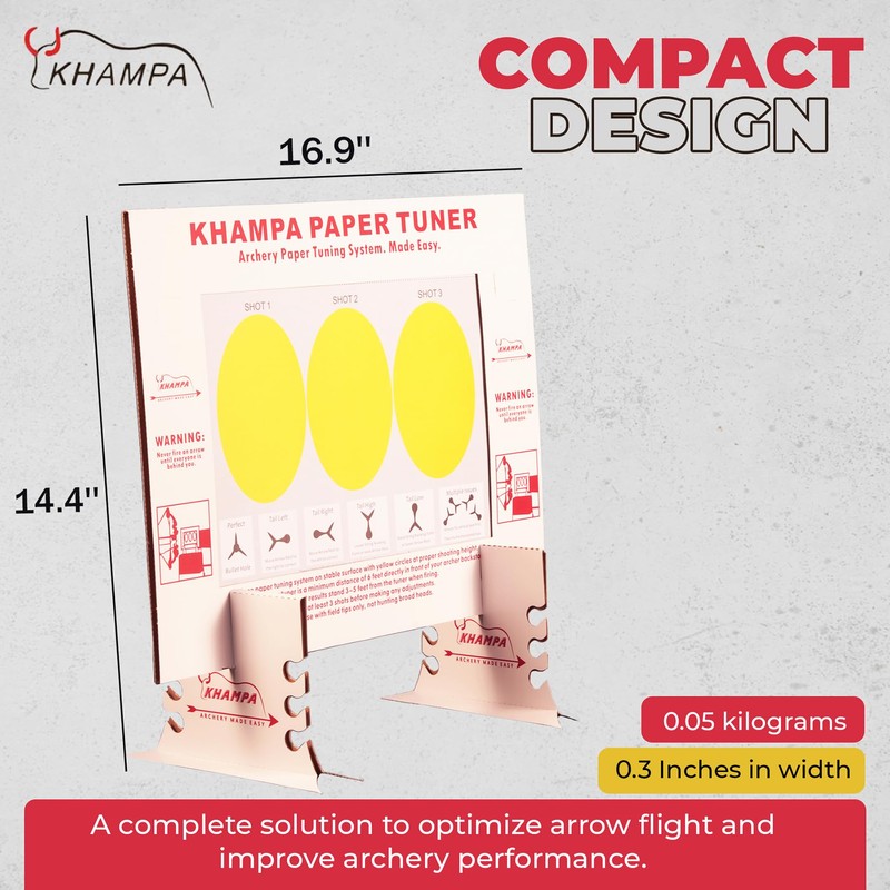 KHAMPA DIY Paper Tuning Archery Kit with 12 Paper Sheets-