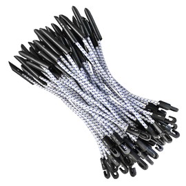 50 Elastic Shock Cord Bungee Toggle Tie Down Fixings - Netting Tarpaulin Tent Scaffold Sheeting