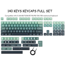 JOMKIZ 140 Keys PBT Keycaps,MOA Profile Keycaps Dye Sublimation Customized ANSI Layout Cute Keycaps Set Compatible with Cherry MX Switches Mechanical Keyboards