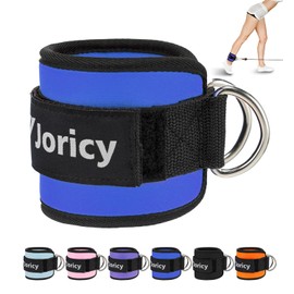 1PCS Ankle Straps for Cable Machines Women Men Gym Workout Ankle Strap for Cable Machine Adjustable Leg Straps Cuff Attachment Glute Workouts with Double D-Rings & Neoprene Padding, Darck Blue