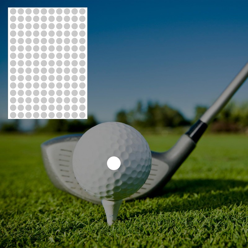 Sinbana 150pcs White Reflective Dot Stickers for Golf Clubs &