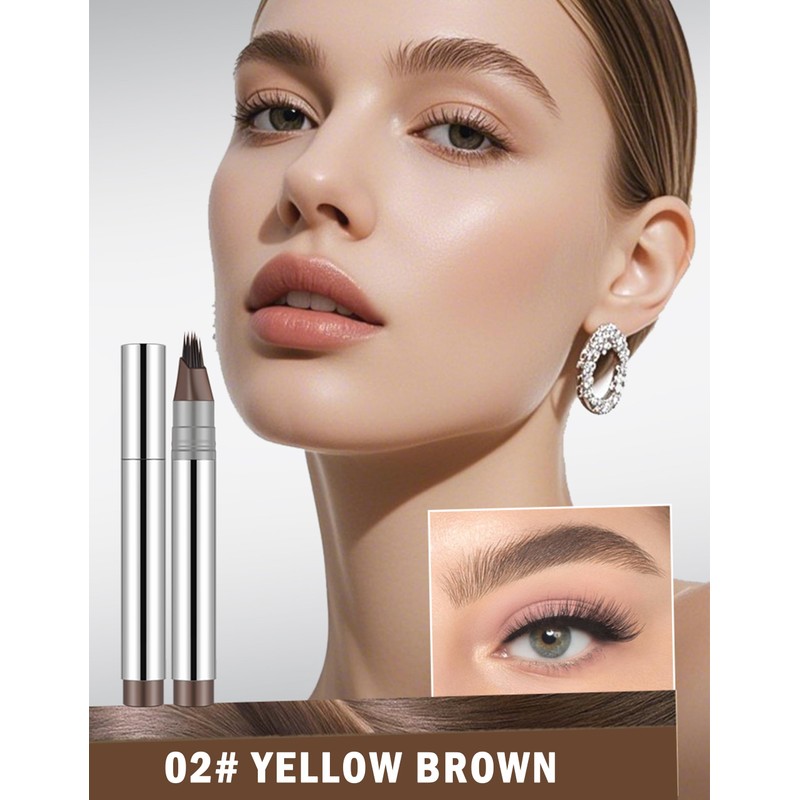 Erinde Braun Microblading Eyebrow Pencil, Long-Lasting, Waterproof and Smudge-proof Eyebrow