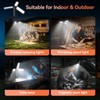 AKOFUN Camping Lights with Stand, 12000mAh Rechargeable Work Light Max