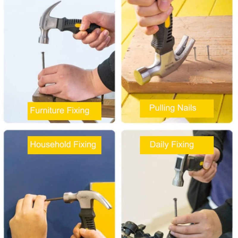 Claw Hammer for Nails, Heavy Duty Small Hammers, Compact for