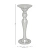 Deco 79 Polystone Round Pedestal Table with Mosaic Mirror Inlay,