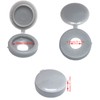 100pcs Plastic Hinged Screw Cover Caps,Screw Snap Covers Washer Flip,for