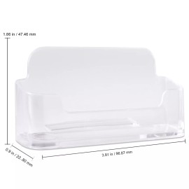 Beauticom 1pc Clear Acrylic Business Card Holder Display Stand Desktop Countertop