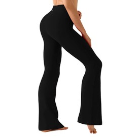 BUBBLELIME 29"/31"/33"/35"/37" 4 Styles Women's High Waist Bootcut Yoga Pants - Basic Nylon_Black(1) S-31 Inseam