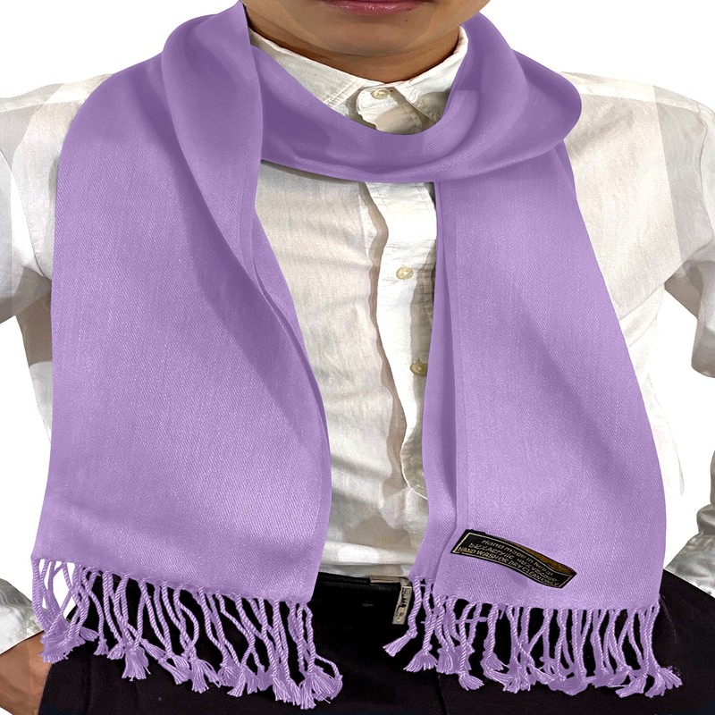Light Purple Lilac Men's Nepalese Solid Colour Fashion Scarf Scarves