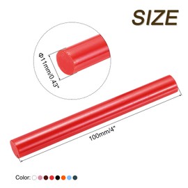 uxcell 16pcs Mini Hot Glue Gun Sticks 4-inch x 0.43-inch 11 x 100mm, Black, White, Bright Red, Coffee, Deep Green, Sky Blue, Orange, Pink