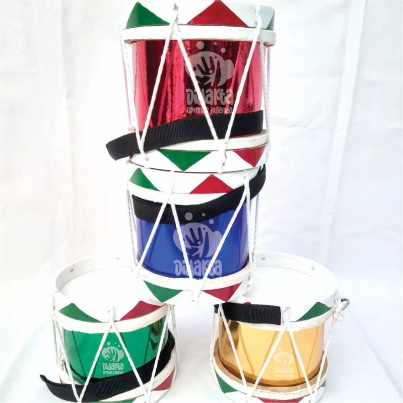 CASTILLO DIDÁCTICO Tambor De Madera, Banda De Guerra Chico De