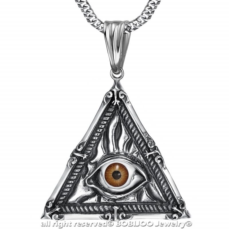 BOBIJOO JEWELRY - Pendentif Bijou Triangle Illuminati Oeil de la