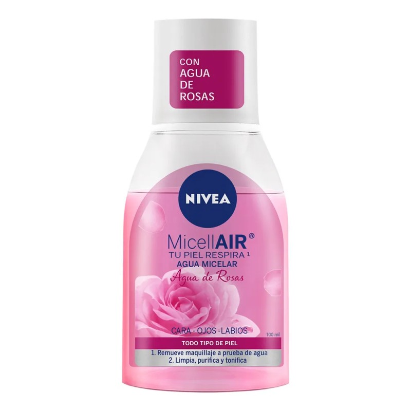 Nivea agua micelar de rosas 100 ml | desmaquilla y