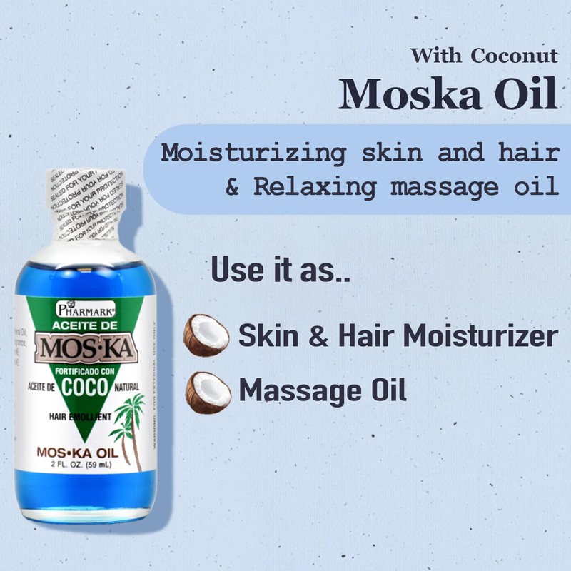 Aceite De Moska Fortificado Con Aceite De Coco 2 Oz.