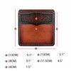 TOURBON Chest Pocket Pencil Case Pen Holder Genuine Leather Trinket