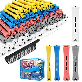 SPTHTHHPY Hair Rollers Set, 100 Pieces Perm Rods with 5 Sizes, Hair Rollers for Women, Long Short Hair, DIY Hairdressing Styling Tools